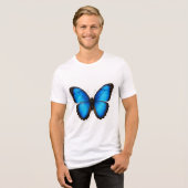 Blue Morpho Brilliant Tri-Blend Shirt (Vorderseite voll)