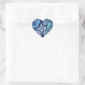 Blue Morpho Butterflies Herz-Aufkleber (Tasche)