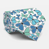 Blue Morpho Butterflies Muster Krawatte (Gerollt)