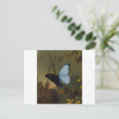 Blue Morpho Butterfly 1865 Frühling Persönliche Ku Postkarte (Stehend Vorderseite)