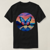 Blue Morpho Butterfly 19 T-Shirt (Design vorne)