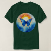 Blue Morpho Butterfly 28 T-Shirt (Design vorne)