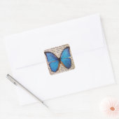 Blue Morpho Butterfly auf Book Page Nature Sticker (Umschlag)