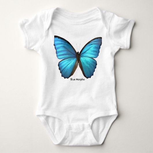 Blue Morpho Butterfly Baby Strampler (Vorderseite)