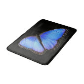 Blue Morpho Butterfly Bath Mat Badematte (Schrägansicht)