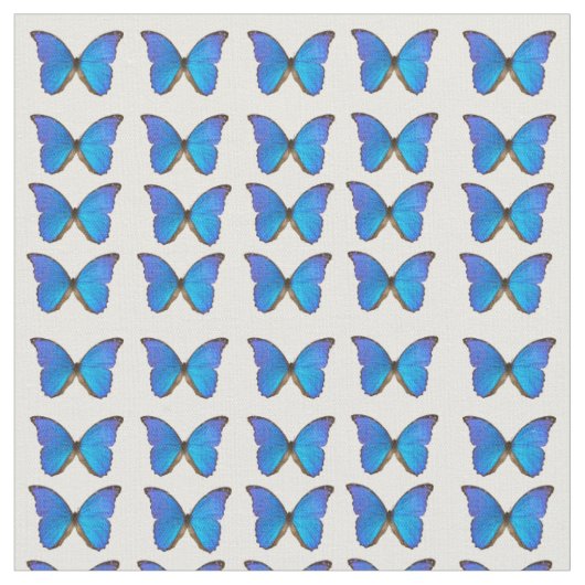 Blue Morpho Butterfly Baumwollgewebe Stoff (Nahaufnahme)