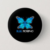 Blue Morpho Butterfly Button (Vorderseite)