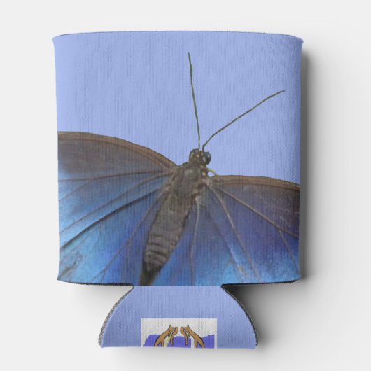 Blue Morpho Butterfly Can Cooler Dosenkühler (Rückseite)