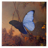 Blue Morpho Butterfly, Fine Art, Fliese (Vorderseite)