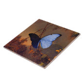 Blue Morpho Butterfly, Fine Art, Fliese (Seite)