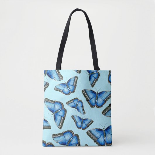 Blue Morpho Butterfly Illustration Tasche (Vorderseite)
