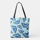 Blue Morpho Butterfly Illustration Tasche (Rückseite)