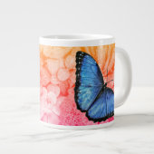 Blue Morpho Butterfly Jumbo-Tasse (Vorderseite Rechts)