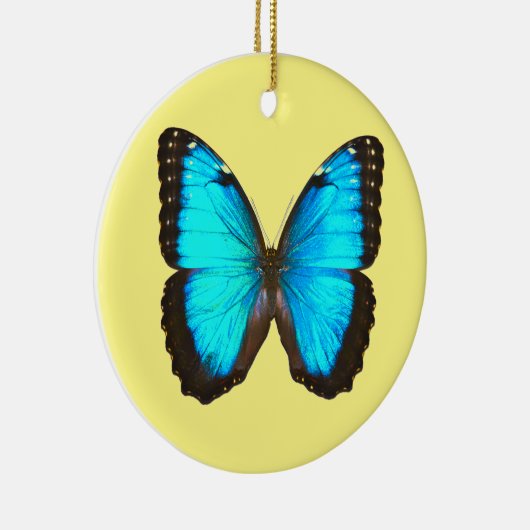 Blue Morpho Butterfly Keramik Ornament (Rechts)
