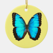 Blue Morpho Butterfly Keramik Ornament (Vorne)