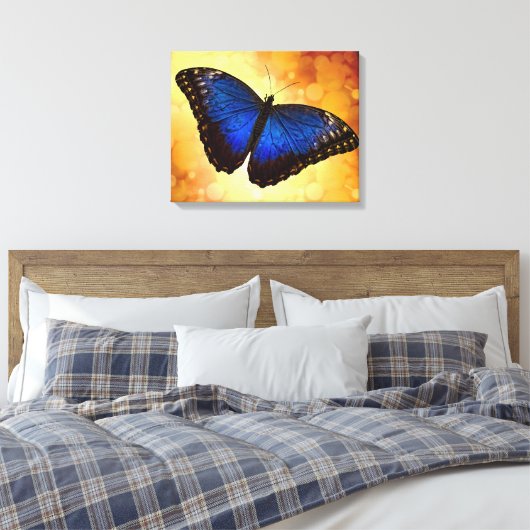 Blue Morpho Butterfly Leinwanddruck (Insitu (Schlafzimmer))