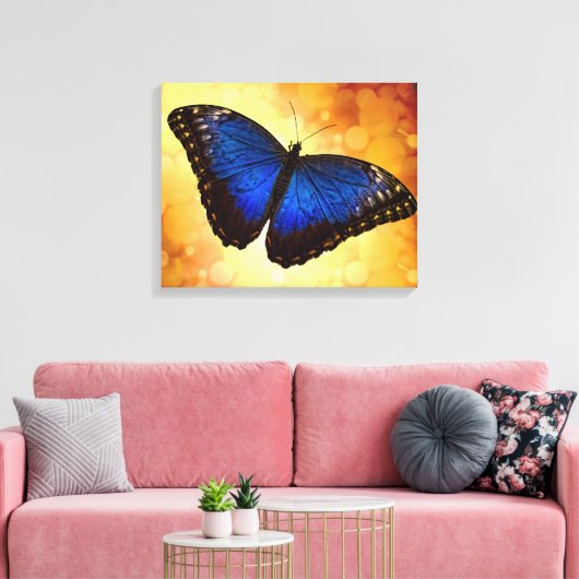 Blue Morpho Butterfly Leinwanddruck (Insitu (Wohnzimmer))