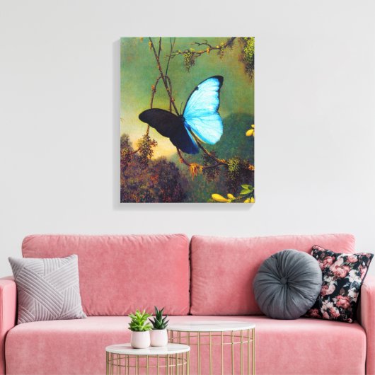 Blue Morpho Butterfly Leinwanddruck (Insitu (Wohnzimmer))
