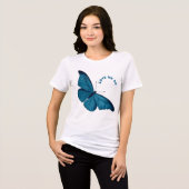 Blue Morpho Butterfly Liebe Do Tri-Blend Shirt (Vorderseite voll)