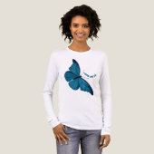 Blue Morpho Butterfly Liebe Do Tri-Blend Shirt (Vorderseite voll)