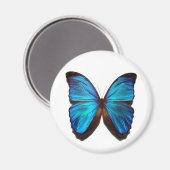 Blue Morpho Butterfly Magnet (Vorderseite/Rückseite)