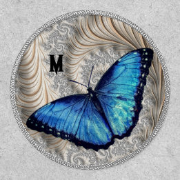 Blue Morpho Butterfly Monogram Name Letter