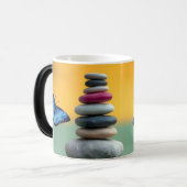 Blue Morpho Butterfly Monogram Name Letter Verwandlungstasse (Vorderseite Links)