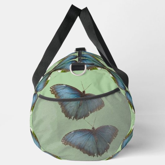 Blue Morpho Butterfly Muster Duffle Bag (Rechts)