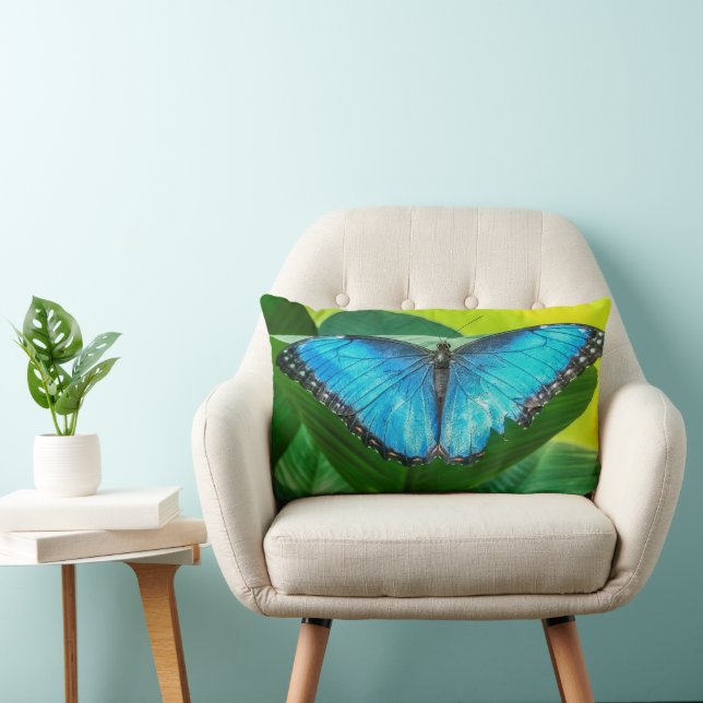 Blue Morpho Butterfly Natur Lendenkissen (Stuhl )