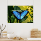 Blue Morpho Butterfly Natur Poster (Küche)