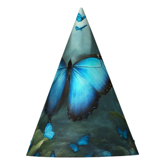 Blue Morpho Butterfly Partyhütchen (Vorderseite)