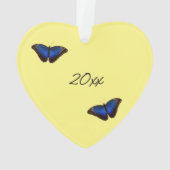 Blue Morpho Butterfly personalisierter Urlaub Ornament (Rückseite)