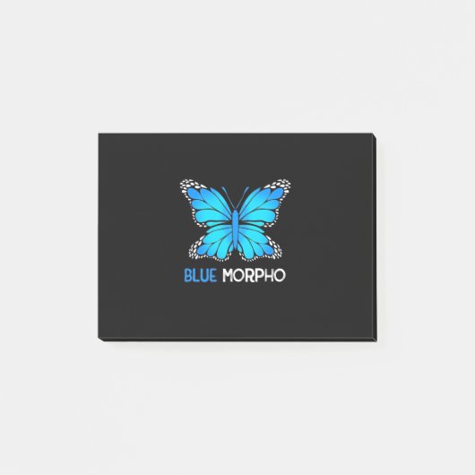 Blue Morpho Butterfly Post-it Klebezettel (Vorderseite)