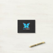 Blue Morpho Butterfly Post-it Klebezettel (Auf Schreibtisch)
