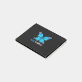 Blue Morpho Butterfly Post-it Klebezettel (angewinkelt)