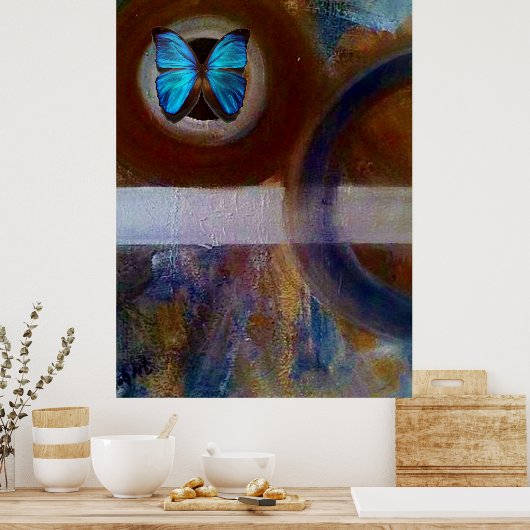 Blue Morpho Butterfly Poster (Küche)