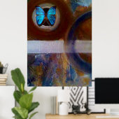 Blue Morpho Butterfly Poster (Heimbüro)