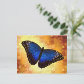 Blue Morpho Butterfly Postkarte (Stehend Vorderseite)