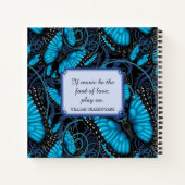 Blue Morpho Butterfly Rezept Notizbuch (Rückseite)