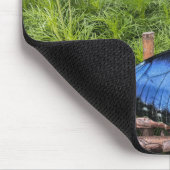 Blue Morpho Butterfly Rustikales Design Mousepad (Ecke)
