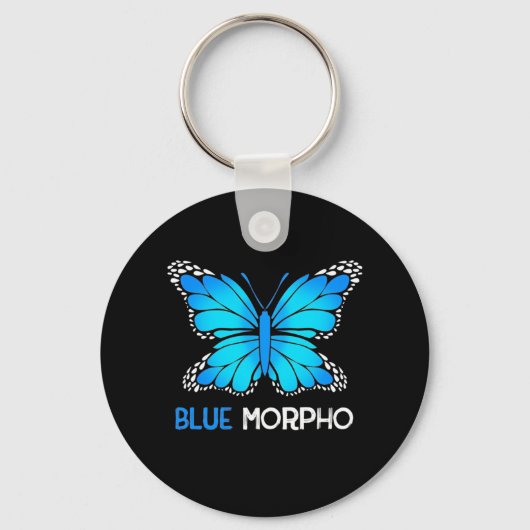 Blue Morpho Butterfly Schlüsselanhänger (Vorderseite)
