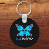 Blue Morpho Butterfly Schlüsselanhänger (Vorderseite)