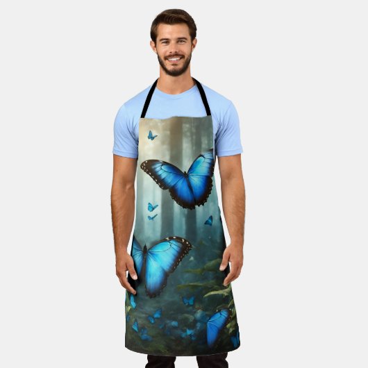 Blue Morpho Butterfly Schürze (Getragen)