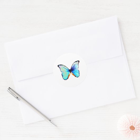 Blue Morpho Butterfly Stickers (Umschlag)