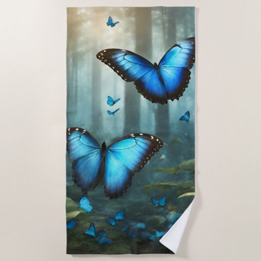 Blue Morpho Butterfly Strandtuch (Vorderseite)