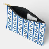 Blue Morpho Butterfly Stripe Zipper Pouch Zubehörtasche (Offen)