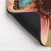Blue Morpho Butterfly und Daisy Mousepad (Ecke)