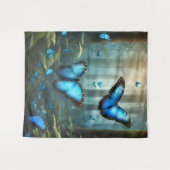 Blue Morpho Butterfly Wandteppich (Vorderseite (Horizontal))