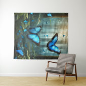 Blue Morpho Butterfly Wandteppich (Beispiel (Horizontal))
