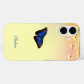 Blue Morpho Butterfly Wings Café Lights Custom Case-Mate iPhone Hülle (Rückseite (Horizontal))